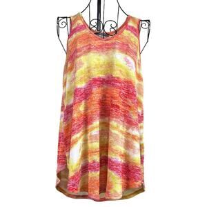 Gyft Stretchy Knit Tank Top Orange Yellow Red Size Medium